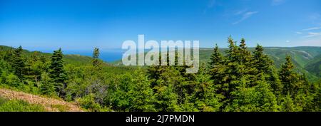 Blick auf den Cabot Trail in Nova Scotia Kanada. Stockfoto