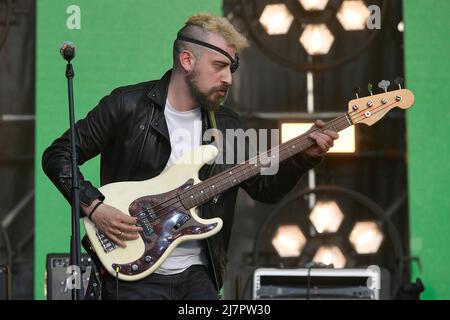 Turin, Italien. 10.. Mai 2022. Die Rockband Circus Mircus vertritt Georgia beim Eurovision Song Contest 2022. (Foto: Tonello Abozzi/Pacific Press) Quelle: Pacific Press Media Production Corp./Alamy Live News Stockfoto