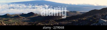 Panoramablick vom Mauna Kea Hawaii. Stockfoto