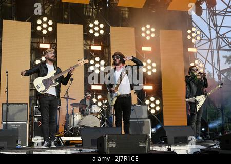 10. Mai 2022, Turin, Italien: Circus Mircus Rockband vertritt Georgien beim Eurovision Song Contest 2022. (Bild: © Tonello Abozzi/Pacific Press via ZUMA Press Wire) Stockfoto