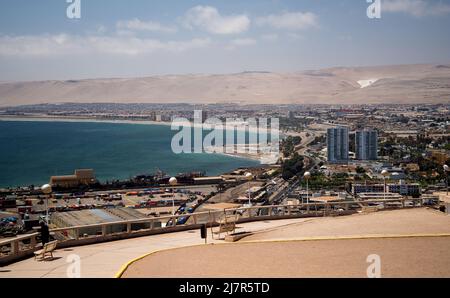 Arbeitshafen von Arica Chile Stockfoto