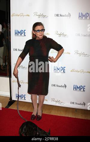 LOS ANGELES - MAI 14: Carrie Fisher beim VIP-Empfang von 'Debbie Reynolds – The Auction Finale'; Auktion durchgeführt von www.ProfilesInHistory.com im Debbie Reynolds Dance Studio am 14. Mai 2014 in North Hollywood, CA Stockfoto