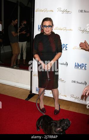 LOS ANGELES - MAI 14: Carrie Fisher beim VIP-Empfang von 'Debbie Reynolds – The Auction Finale'; Auktion durchgeführt von www.ProfilesInHistory.com im Debbie Reynolds Dance Studio am 14. Mai 2014 in North Hollywood, CA Stockfoto