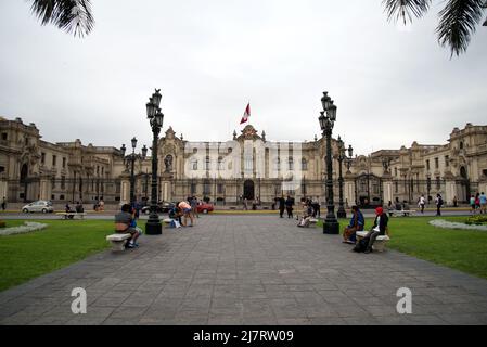 Stadtzentrum von Plaz de Armas Lima Stockfoto