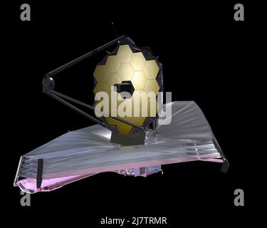 Webb Space Telescope. 3D Rendern. Elemente dieser Bilder wurden von der NASA eingerichtet. Stockfoto