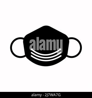 Medizinisches Maskensymbol in einfachem Design. Vektorgrafik Stock Vektor