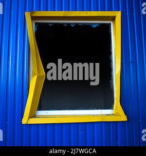 Michael Bunel / Le Pictorium - die Farben der Ukraine - 22/05/2014 - Ukraine / Donbass / slaviansk - das Fenster eines Gebäudes, das sich nur wenige Meter entfernt befindet Stockfoto