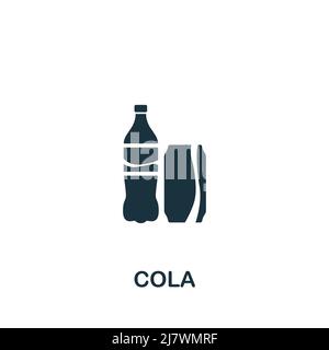 Cola-Symbol. Monochrom einfaches Getränke-Symbol für Vorlagen, Web-Design und Infografiken Stock Vektor