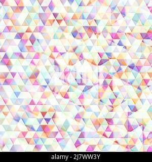 Bunte Grafik von bunten Dreiecken als Hintergrund oder Textur als 3D gerenderte Illustration Stockfoto