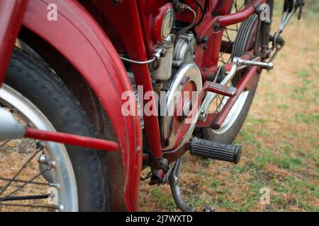 Historisches Moto Guzzi Airone Motorrad, datiert 1952, 250 ccm. Stockfoto