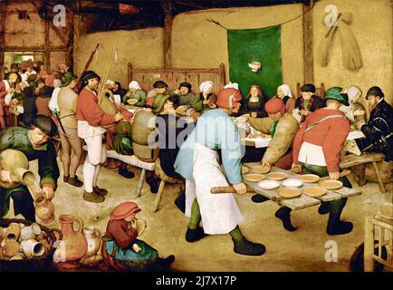 Pieter Bruegel der Ältere - Bauernhochzeit - 1567 Stockfoto