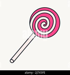 Cartoon Vektor lustig niedlich Comic-Figuren, Lollipop. Stock Vektor