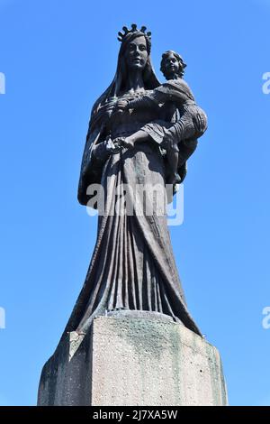 Capri - Statua di Santa Maria del Soccorso a Villa Jovis Stockfoto