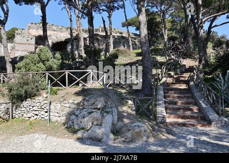 Capri – Villa Jovis dal piazzale di ingresso Stockfoto