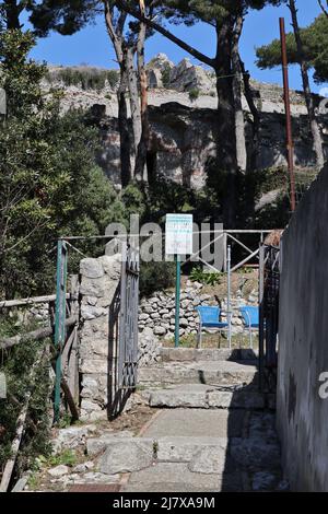 Capri – Ingresso di Villa Jovis Stockfoto