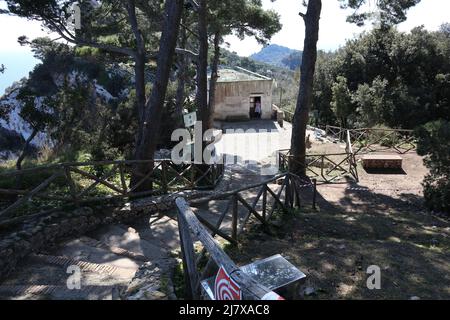 Capri – Scalinata di uscita di Villa Jovis Stockfoto