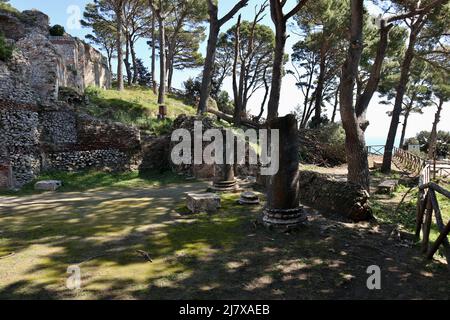 Capri – Scorcio dei ruderi di Villa Jovis Stockfoto