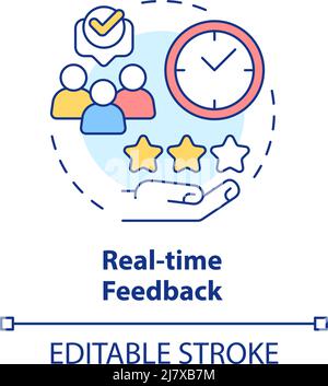 Symbol für das Echtzeit-Feedback-Konzept Stock Vektor