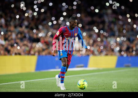 Barcelona, Spanien. 10.. Mai 2022. Dembele in Aktion beim Spiel der La Liga zwischen dem FC Barcelona und Celta de Vigo im Camp Nou Stadion in Barcelona, Spanien. Quelle: Christian Bertrand/Alamy Live News Stockfoto