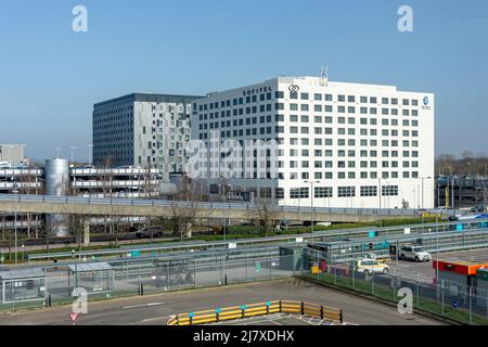 Hotel Sofitel London Gatwick am Nordterminal, Flughafen London Gatwick, Crawley, West Sussex, England, Vereinigtes Königreich Stockfoto