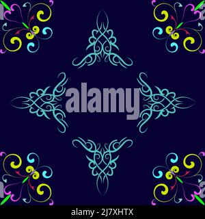 Mustermuster für Stoffe, Innenräume, Keramik und Möbel im arabischen Stil. Probe traditionelle Ornamente der Völker und Länder Asiens, Stock Vektor