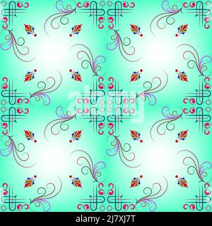 Mustermuster für Stoffe, Innenräume, Keramik und Möbel im arabischen Stil. Probe traditionelle Ornamente der Völker und Länder Asiens, Stock Vektor