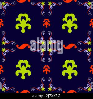 Mustermuster für Stoffe, Innenräume, Keramik und Möbel im arabischen Stil. Probe traditionelle Ornamente der Völker und Länder Asiens, Stock Vektor