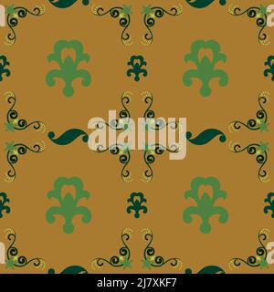 Mustermuster für Stoffe, Innenräume, Keramik und Möbel im arabischen Stil. Probe traditionelle Ornamente der Völker und Länder Asiens, Stock Vektor