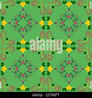 Mustermuster für Stoffe, Innenräume, Keramik und Möbel im arabischen Stil. Probe traditionelle Ornamente der Völker und Länder Asiens, Stock Vektor