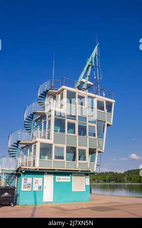 Regatta-Turm am Baldeney-See in Bredeney, Essen, Deutschland Stockfoto