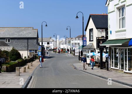 Fore Street in Tintagel Cornwall, England Stockfoto