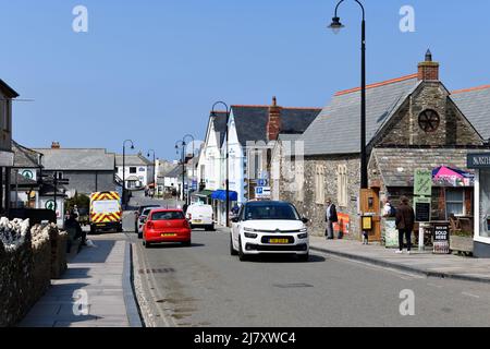 Fore Street in Tintagel Cornwall, England Stockfoto