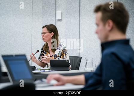 2022-05-11 14:16:51 DEN HAAG - Mirjam Bikker (ChristenUnie) während einer Debatte im Repräsentantenhaus über die Probleme in der psychischen Gesundheitsversorgung. Das Repräsentantenhaus bat den Minister um die Debatte, als Reaktion auf die langen Wartelisten bei der GGZ. ANP BART GRÖSSE niederlande out - belgien out Stockfoto