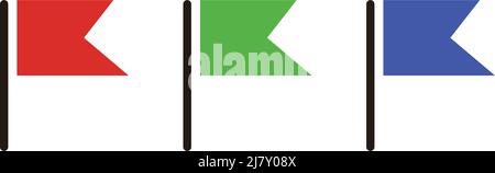 Flaches Design mit Flag-Symbol. Bearbeitbarer Vektor. Stock Vektor