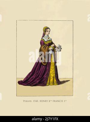 Periode Henry 8 Francis 1 Stockfoto