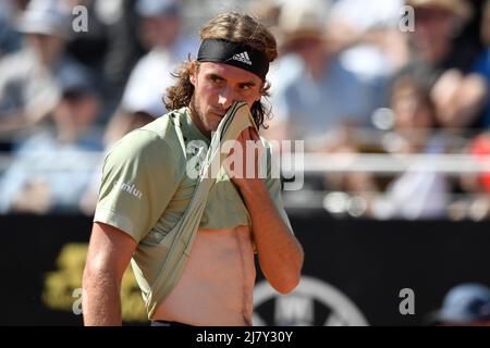 Rom, Italien. 11.. Mai 2022. Stefanos Tsitsipas aus Griechenland kehrt am 11.. Mai 2022 beim Internazionali BNL D'Italia Tennisturnier im Foro Italico in Rom, Italien, zum bulgarischen Grigor Dimitrov zurück. Foto Antonietta Baldassarre/Insidefoto Kredit: Insidefoto srl/Alamy Live News Stockfoto