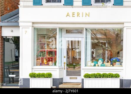 Bild der Fassade von Aerin in East Hampton, NY Stockfoto