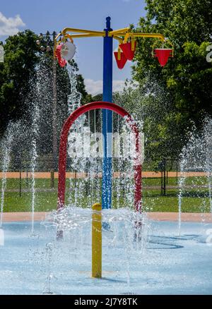 Der Splash Park in Alachua, Florida, ist Teil des öffentlichen Parksystems des Alachua County. Stockfoto