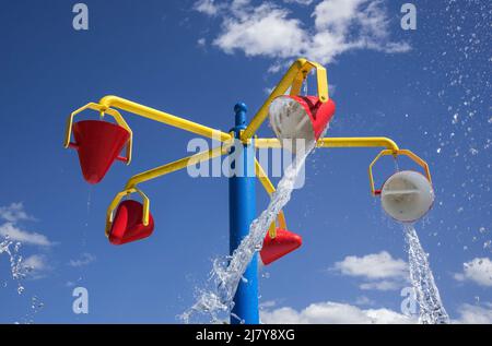 Der Splash Park in Alachua, Florida, ist Teil des öffentlichen Parksystems des Alachua County. Stockfoto