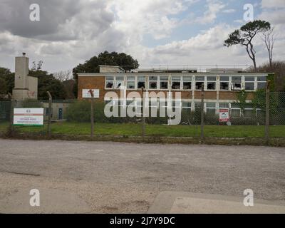 Das ehemalige Schulungszentrum der Marine and Coastguard Agency in Steamer Point, Christchurch, Dorset, Großbritannien Stockfoto