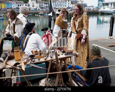 Re-enactors beim Brixham Pirate Festival 2022, Devon, UK Stockfoto