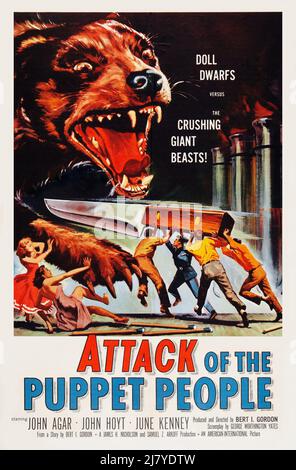 Angriff der Puppet-Leute Stockfoto