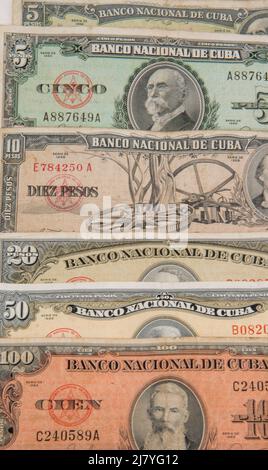 Kubanisches Geld zum Verkauf in Havanna Stockfoto