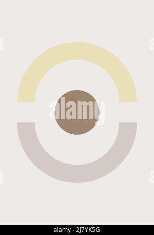 Wandkunst, minimalistischer abstrakter Kunsthintergrund. Abstraktes Design. Verschiedene Formen. Moderne Kunst isoliert Vektorgrafiken. Minimalistische geometrische Rahmen. Bo Stock Vektor