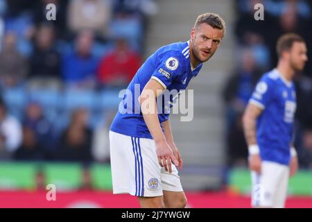 King Power, Leicester, Leicestershire, Großbritannien. 11.. Mai 2022. Premier League Football, Leicester City gegen Norwich; Jamie Vardy von Leicester City Kredit: Action Plus Sports/Alamy Live News Stockfoto