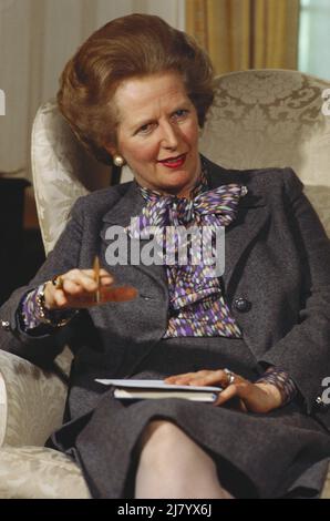 Margaret Thatcher, Britische Premierministerin Stockfoto