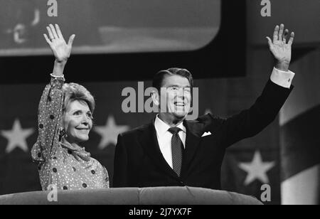 Ronald Und Nancy Reagan Stockfoto