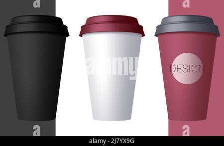Vector Kaffeetasse im Mesh-Farbverlauf Stock Vektor