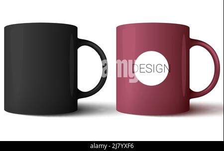Vector Becher im Mesh-Stil mit Farbverlauf. Bearbeitbare Illustration Stock Vektor