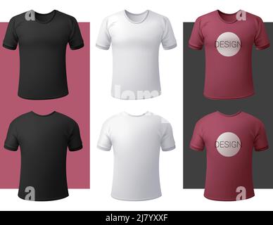 Vektor-T-Shirts im Mesh-Stil mit Farbverlauf Stock Vektor